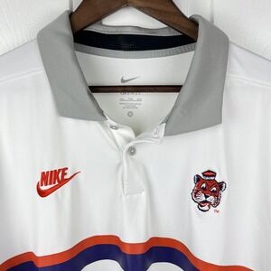 Clemson Tigers Nike Polo Shirt Mens 2XL Football Dri-FIT Vintage Retro Logo NEW